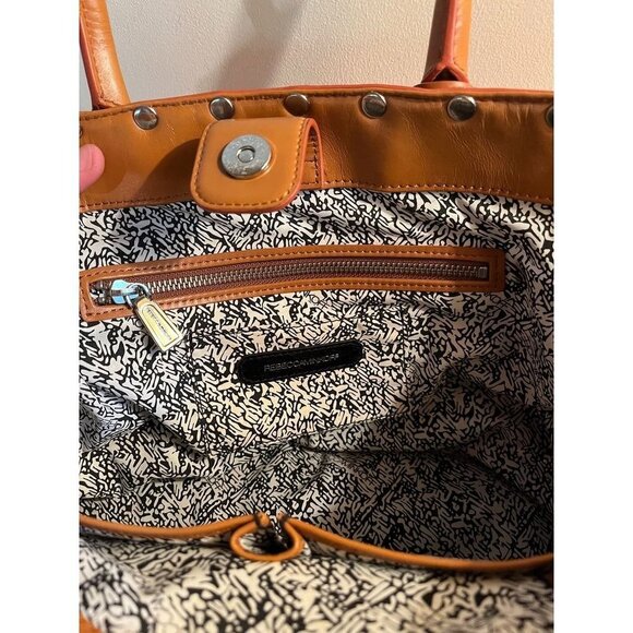 Rebecca Minkoff Leather Basket Weave Bag Large Satchel - Picture 8 of 9